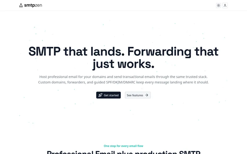 SMTPZen.com - Reliable SMTP, professional mailboxes and email forwarding for developers, freelancers and growing online projects.