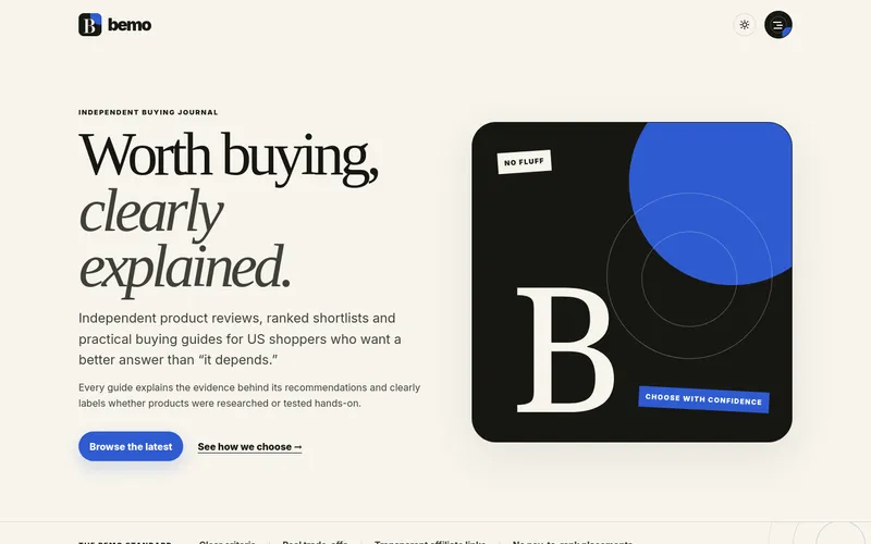 Bemo.cc - Independent buying guides, product comparisons and practical advice to help you choose better products with confidence.